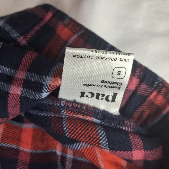 Pact Organic Red and Blue Plaid Pajama Pants - Picture 6 of 6